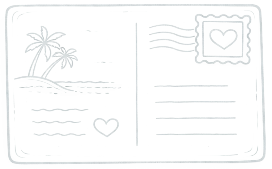 Illustrated postcard